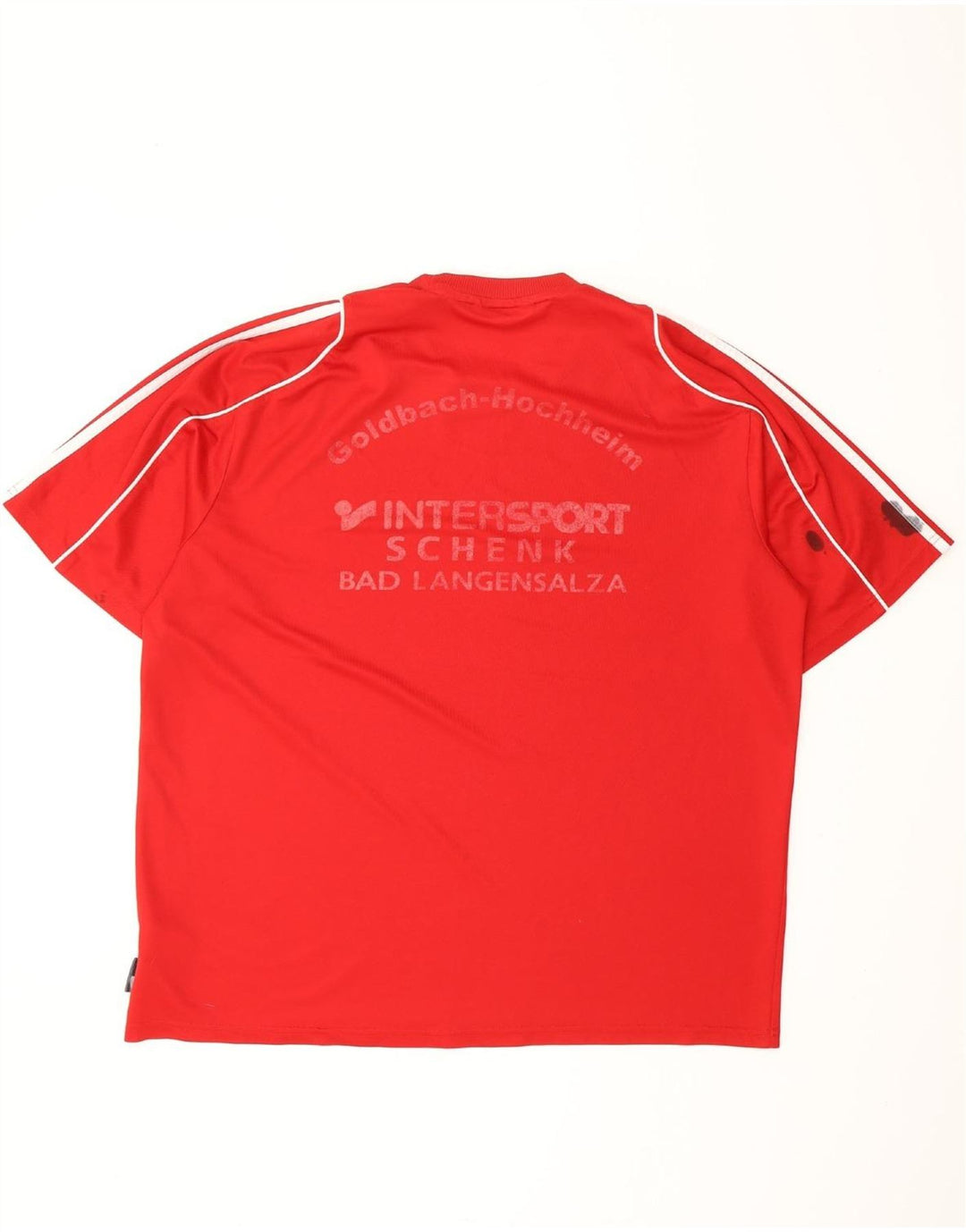 ADIDAS Herre Climalite Grafisk T-Shirt Top XL Rød Polyester