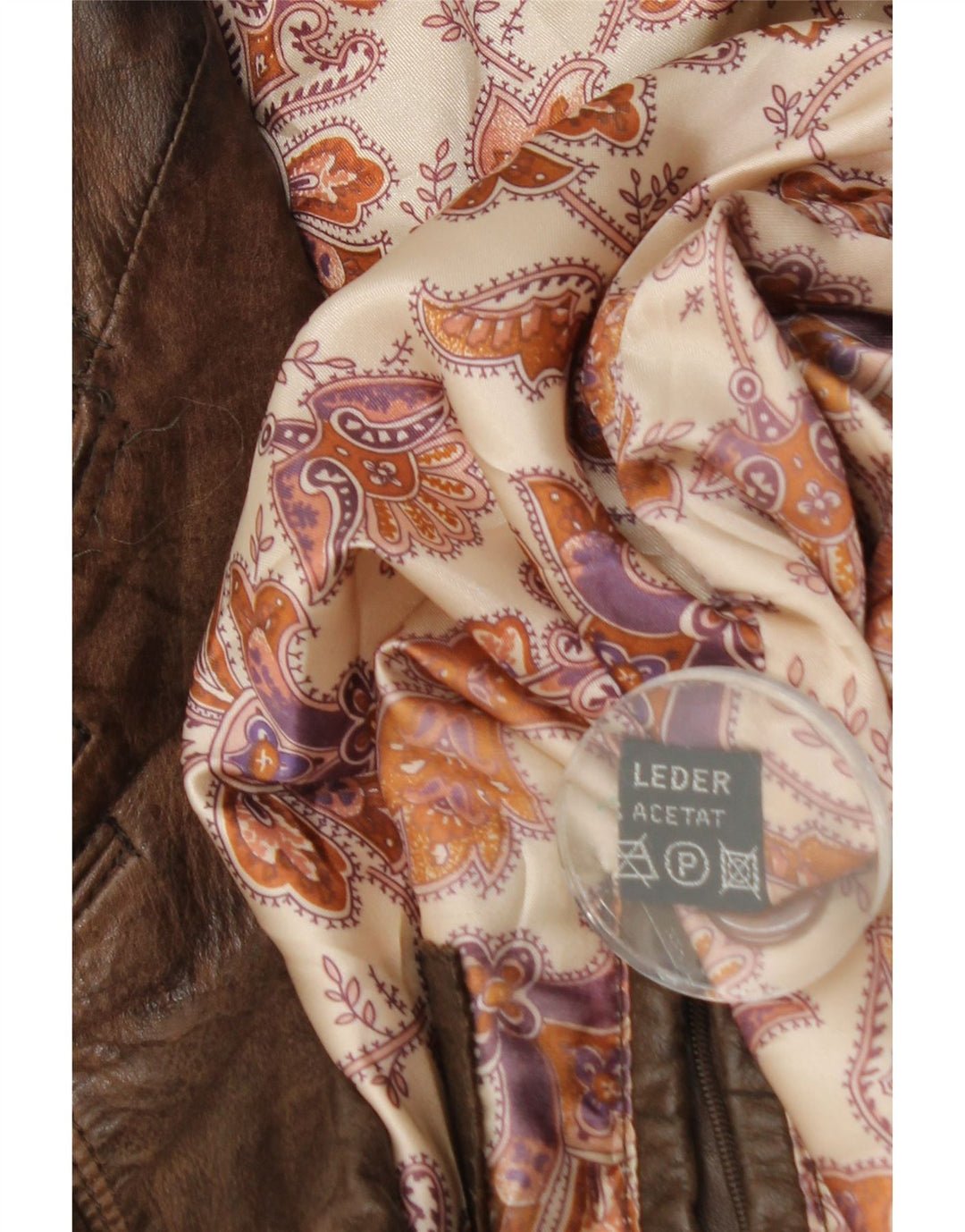 Vintage oversize læderjakke til kvinder EU 44 XL brunt læder