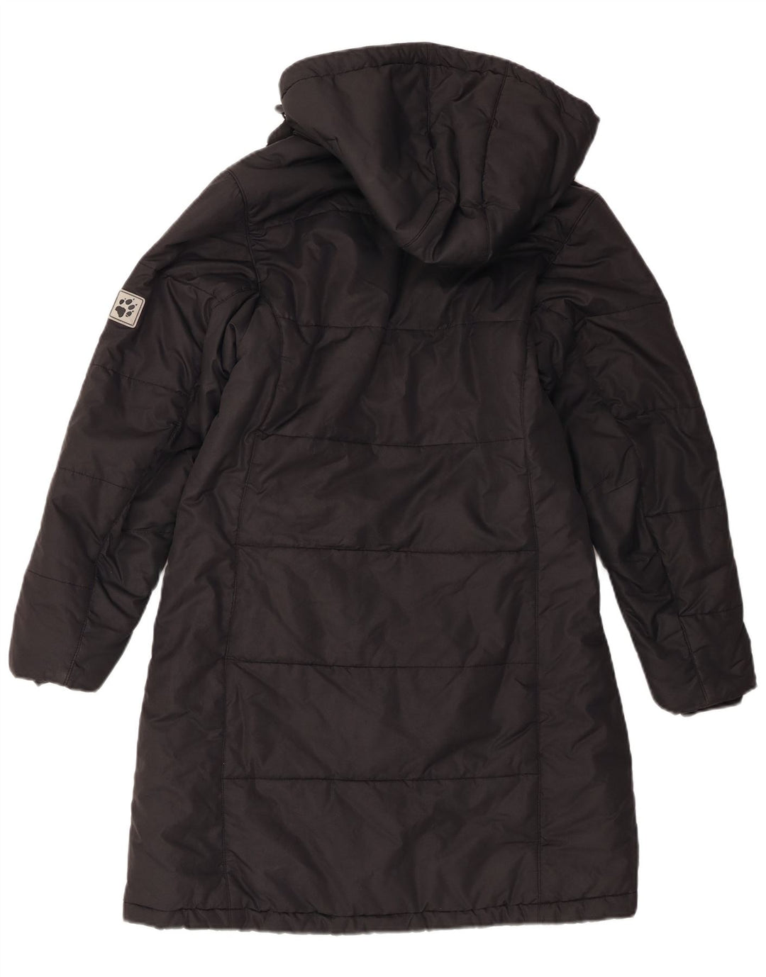Jack Wolfskin Dame Hætte Polstret Frakke UK 10 Small Black Polyester