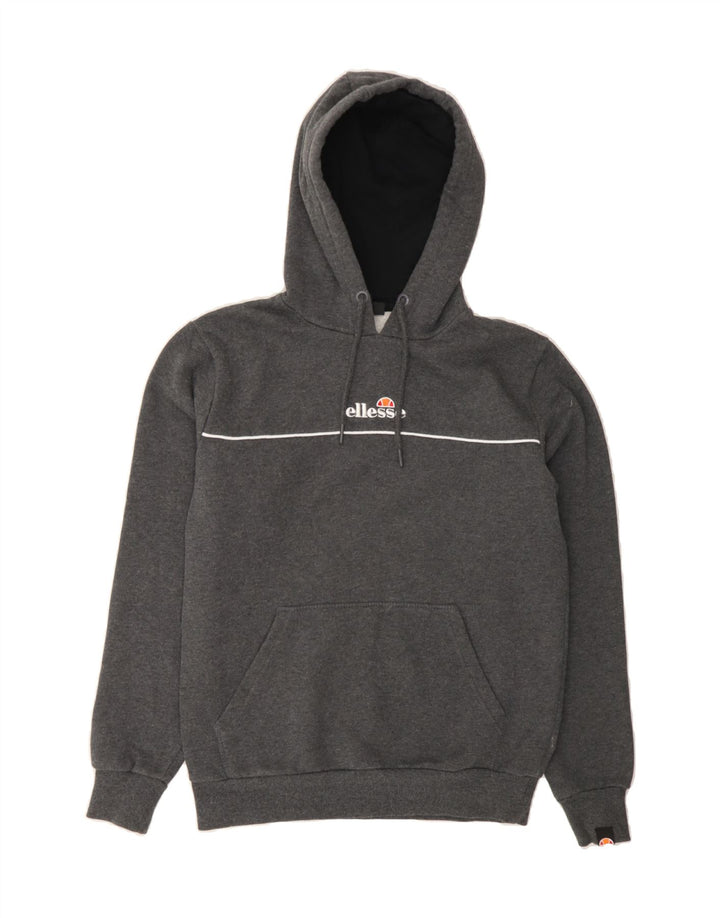 ELLESSE Womens Hoodie Jumper UK 10 Small Grey Cotton Vintage Ellesse and Second-Hand Ellesse from Messina Hembry 