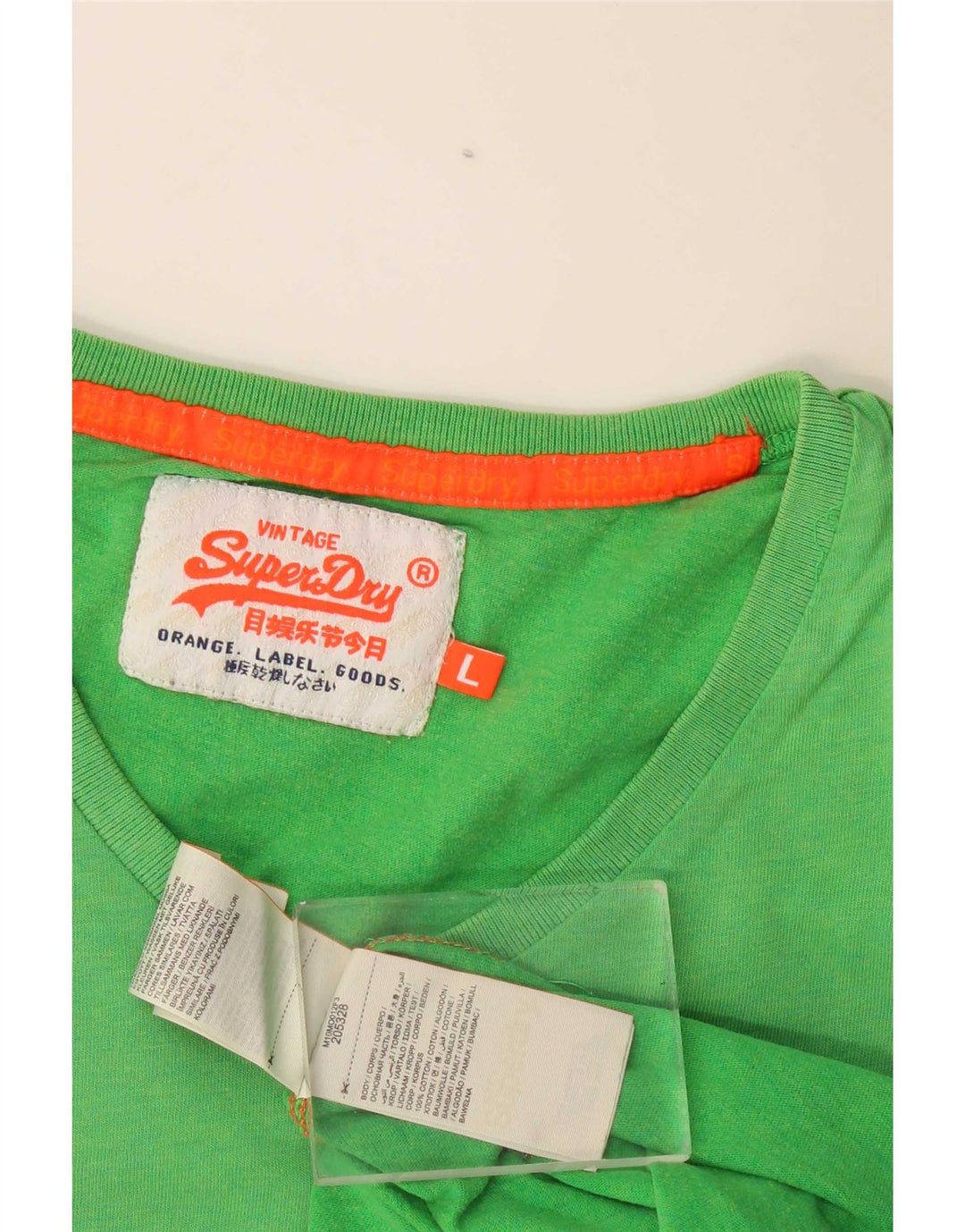 Superdry T-shirt top til mænd Stor grøn bomuld