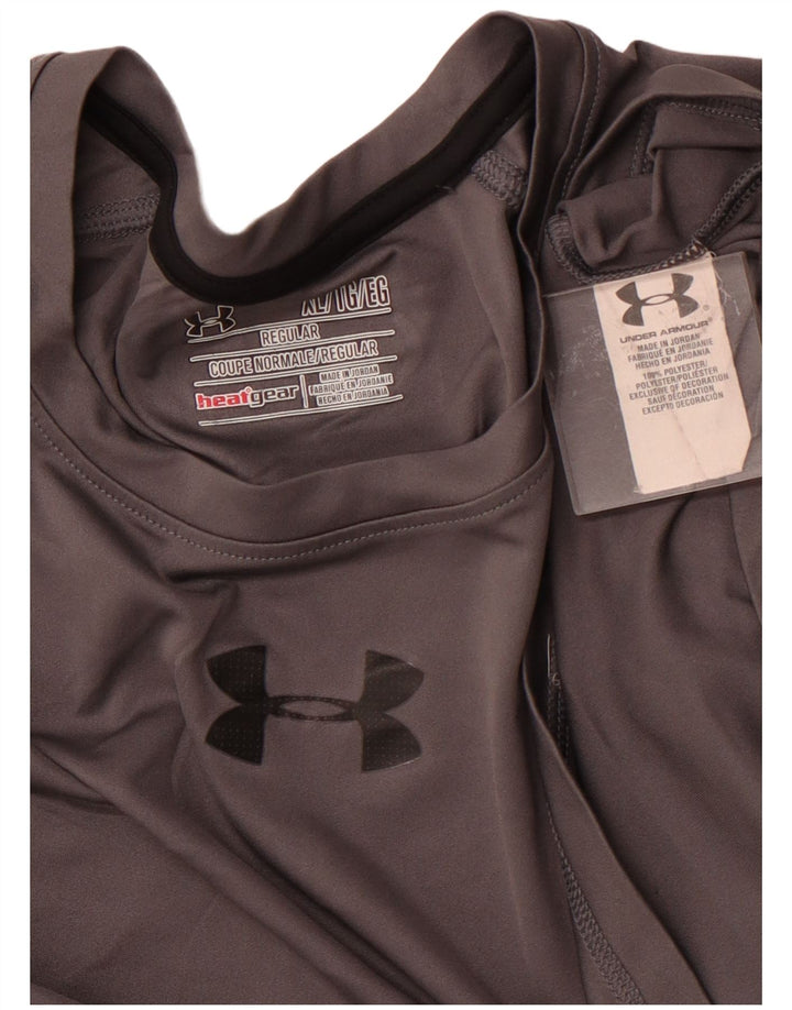 UNDER ARMOUR Herre Heat Gear T-Shirt Top XL Grå Colourblock Polyester