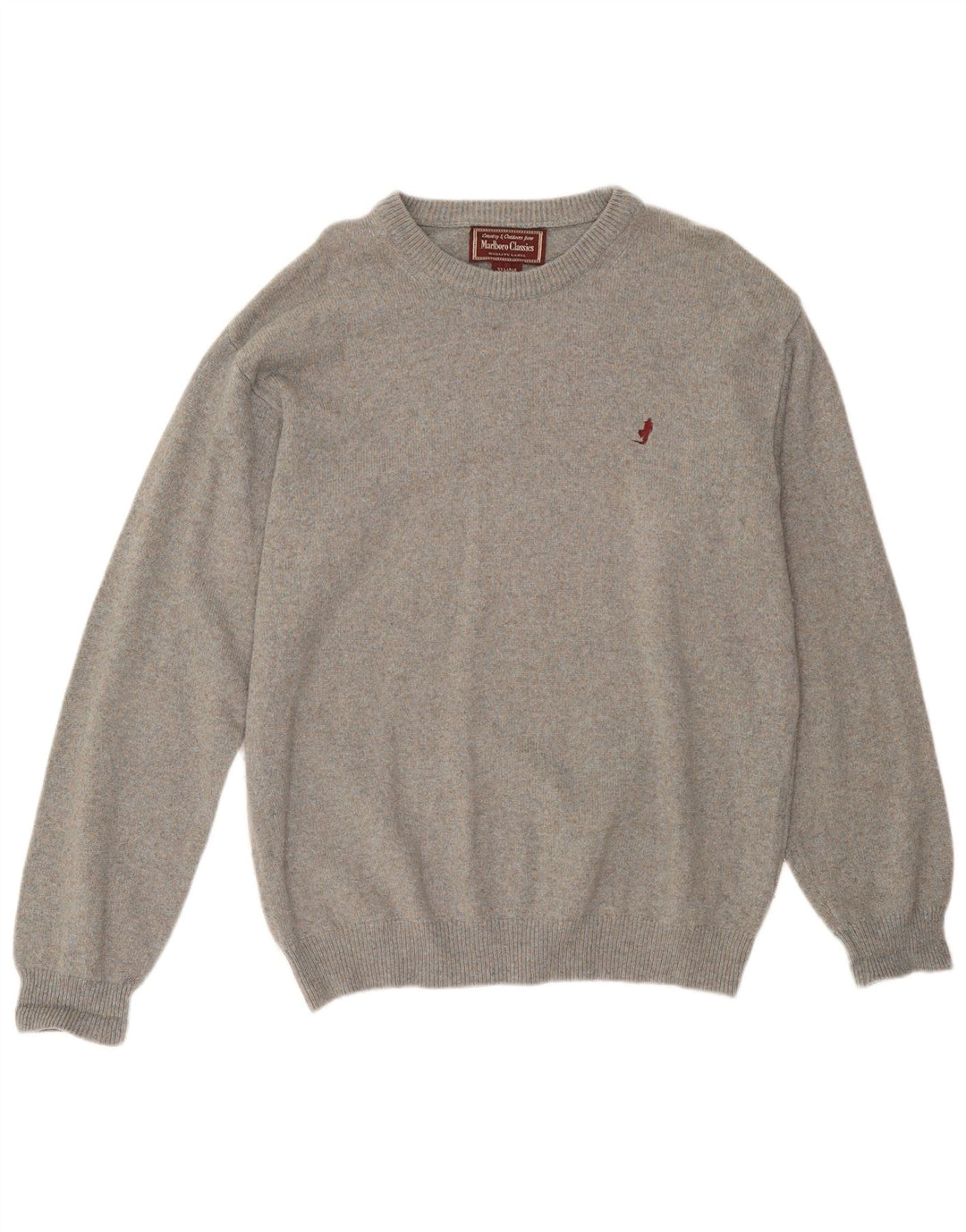 Marlboro Classics Herre Crew Neck Jumper Sweater 2XL Grå Uld