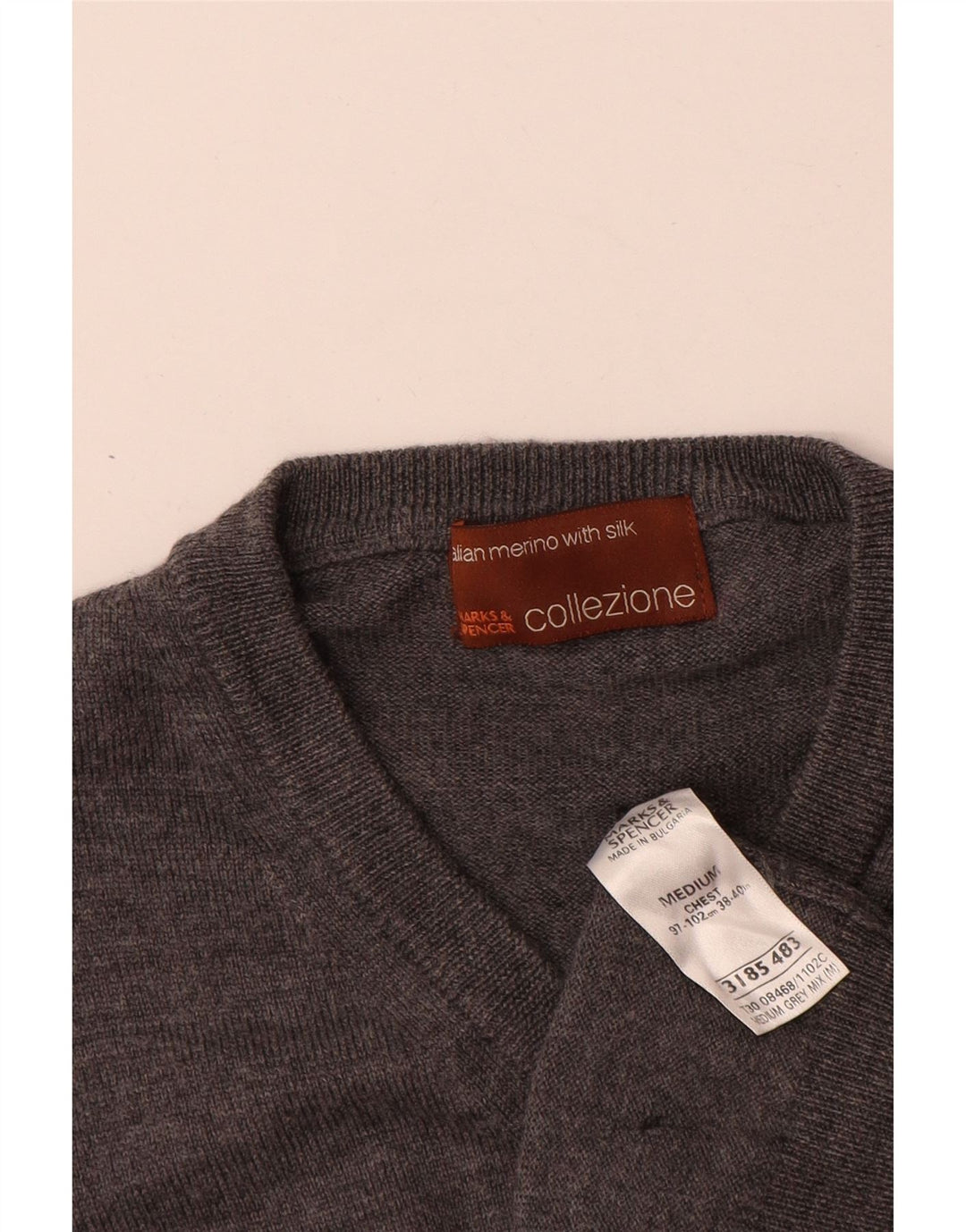 Marks & Spencer Herrevest Tank Top Mellemgrå Merinould