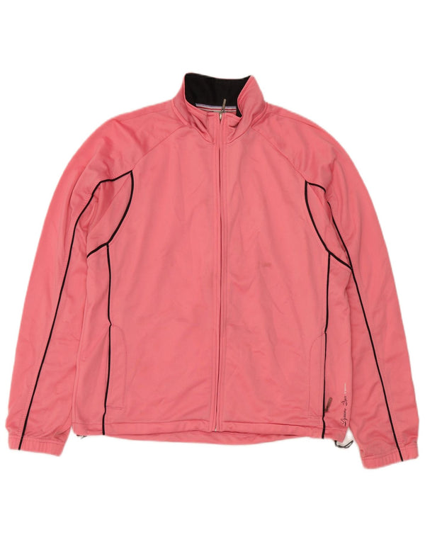 Brugi træningsdragt topjakke til kvinder UK 16 Large Pink Polyester