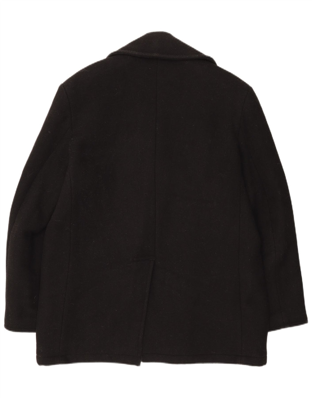 Vintage Herre Pea Coat UK 38 Medium Black Wool