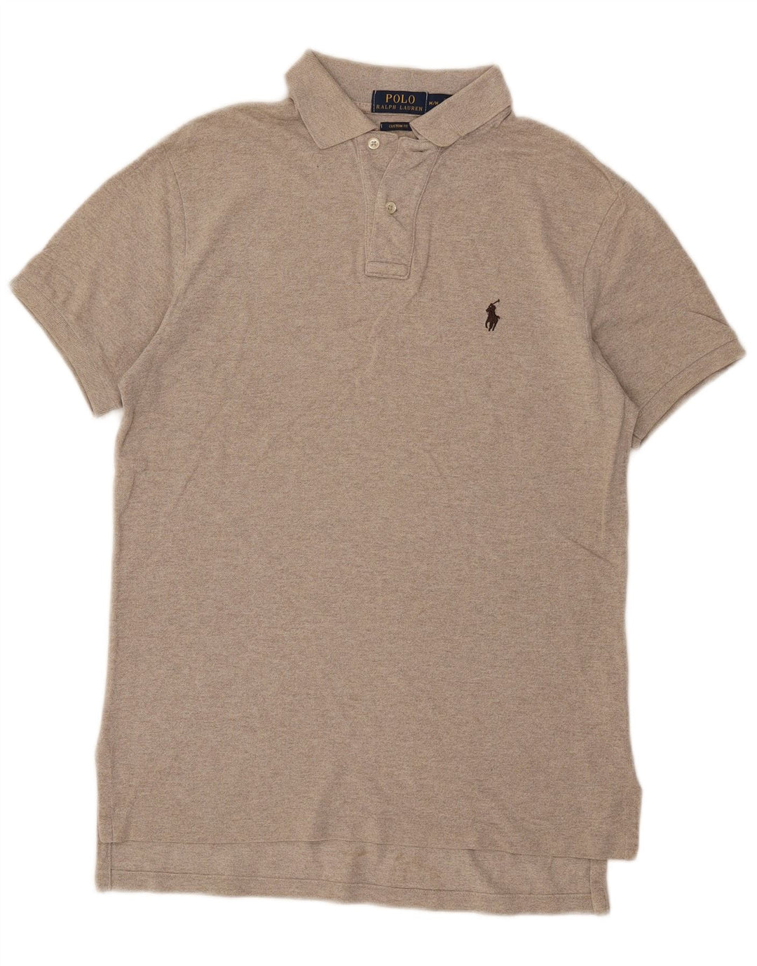Polo Ralph Lauren Herre Custom Fit Polo Shirt Medium Beige Bomuld