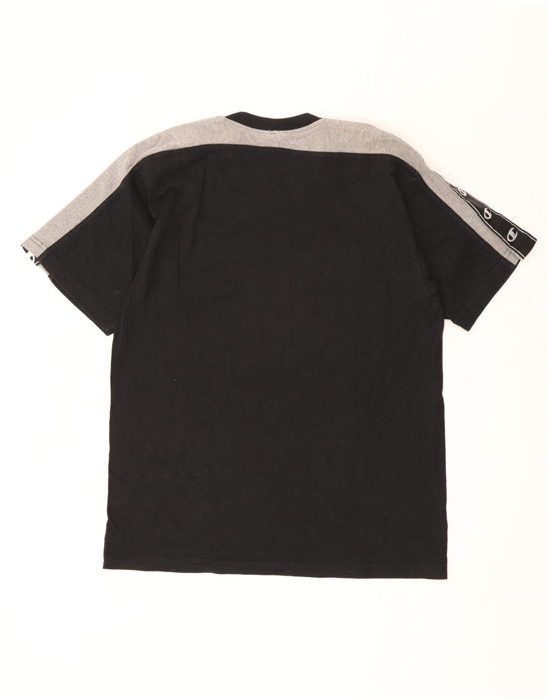 Champion Herre Grafisk T-Shirt Top Stor Sort Colourblock