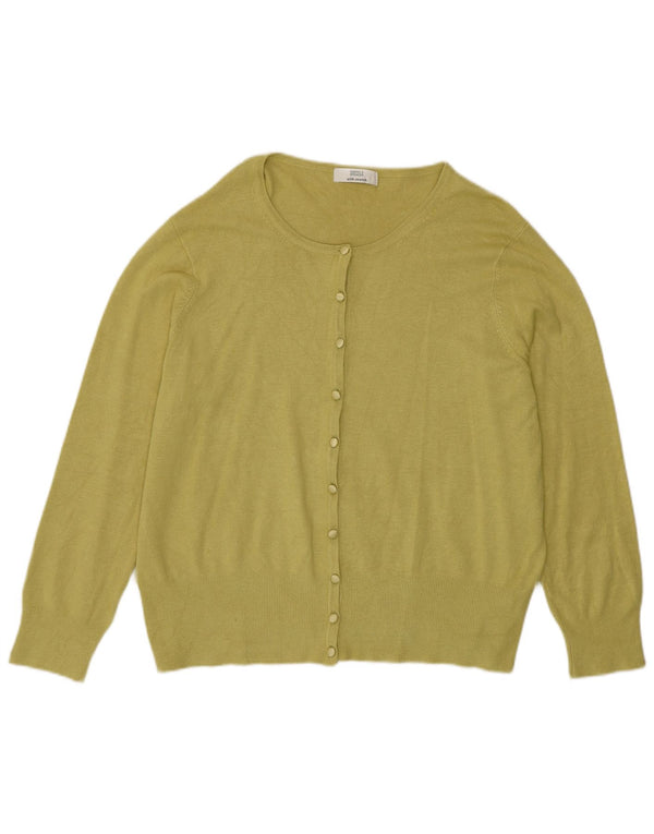 Marks & Spencer Dame Cardigan Sweater UK 20 2XL Grøn viskose
