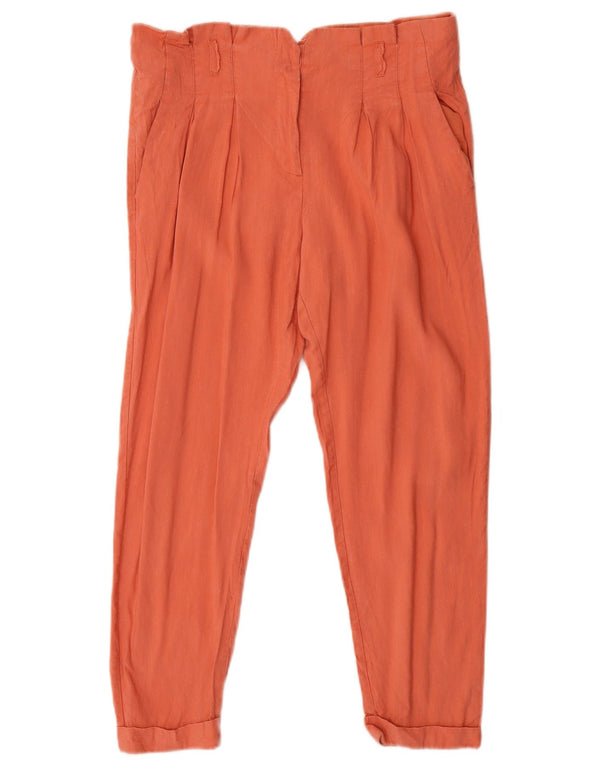 Topshop Dame Pegged Cropped Trousers UK 12 Medium W30 L25 Orange