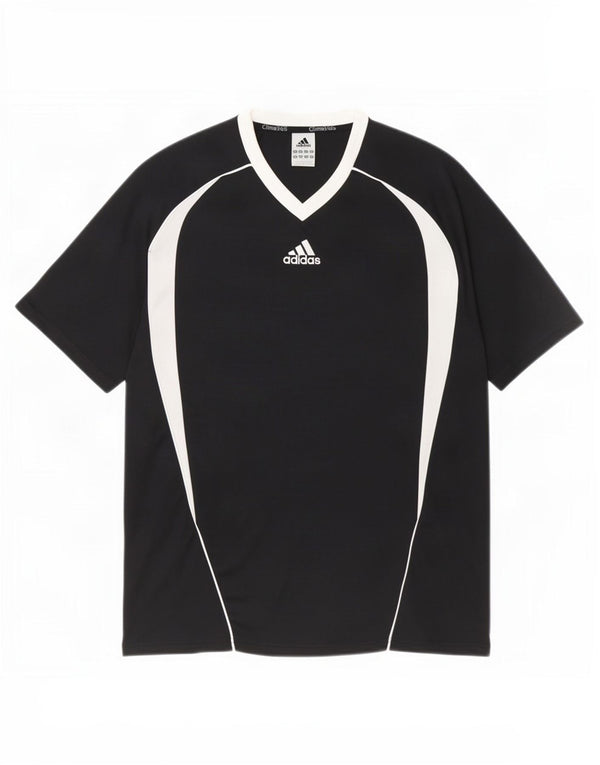 Adidas Herre Clima 365 Grafisk T-Shirt Top Stor Sort Colourblock Polyester