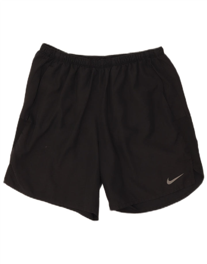 Nike Herre Dri Fit sportsshorts, store sorte polyester