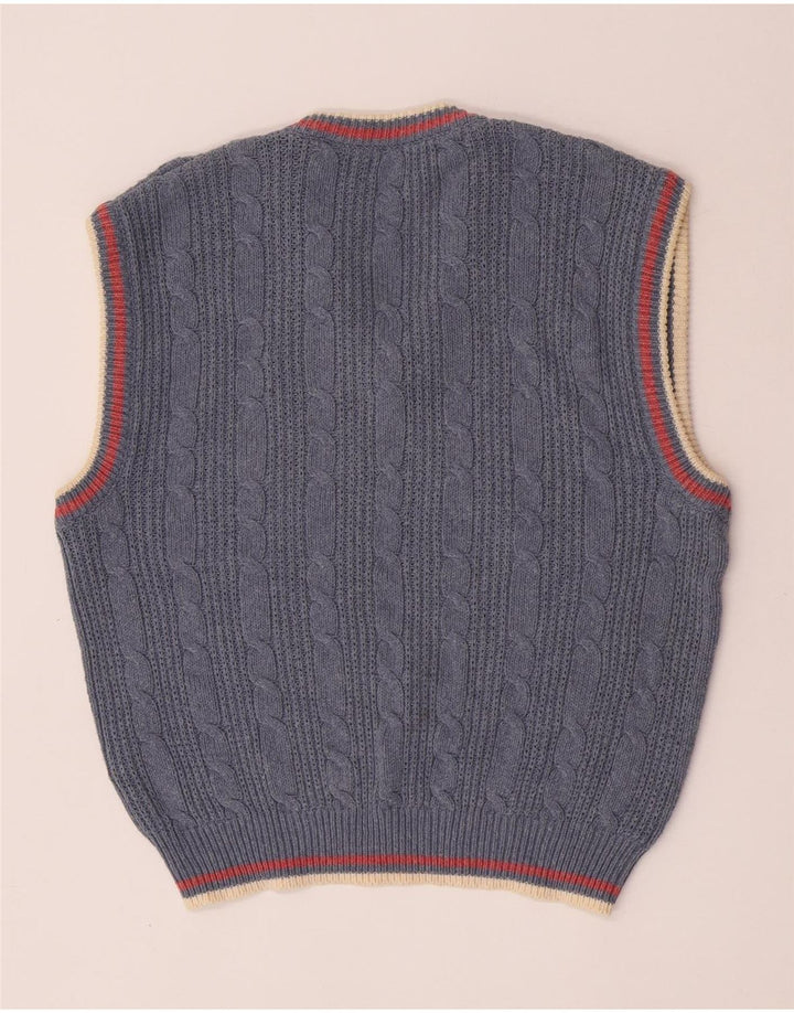Vintage herrevest tanktop stor blå bomuld