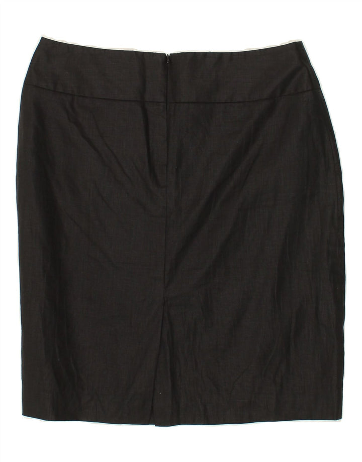 ANNE KLEIN Womens Pencil Skirt US 8 Medium W30  Black Linen Vintage Anne Klein and Second-Hand Anne Klein from Messina Hembry 