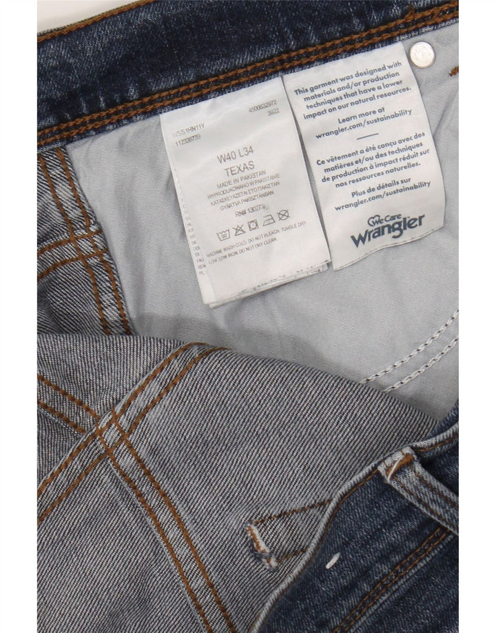 Wrangler Straight Jeans til mænd W40 L34 blå bomuld