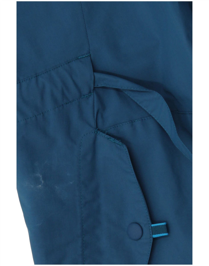 ADIDAS Dame Clima Proof Windbreaker Coat med hætte UK 14 Medium Blue