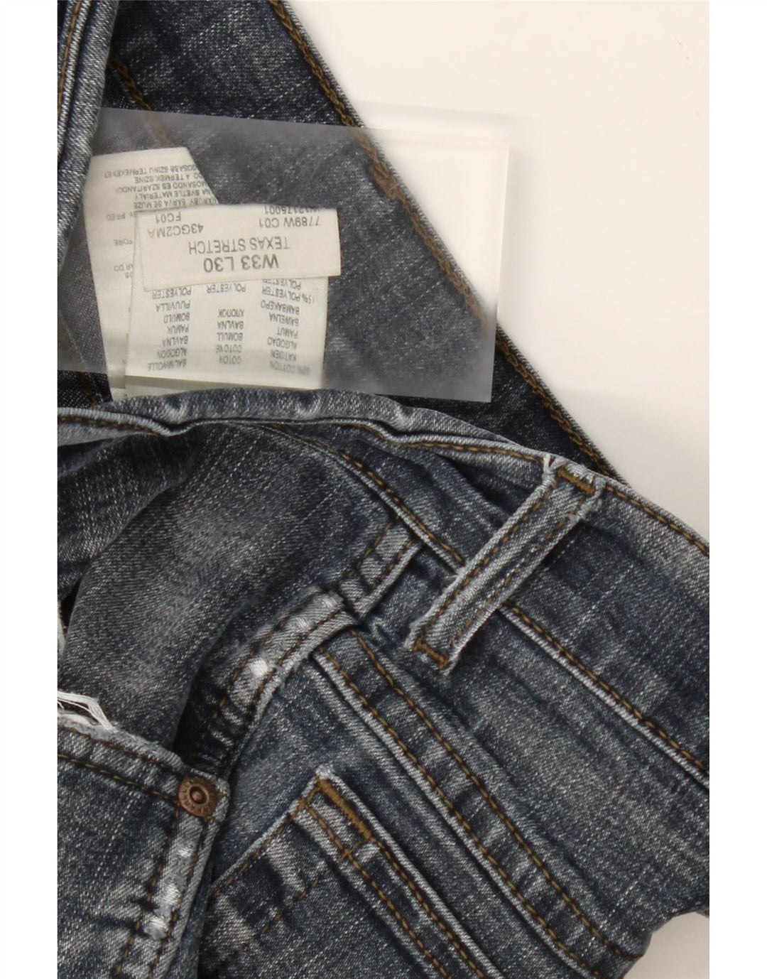 WRANGLER Mens Texas Stretch Straight Jeans W33 L30 Blue Cotton Vintage Wrangler and Second-Hand Wrangler from Messina Hembry 