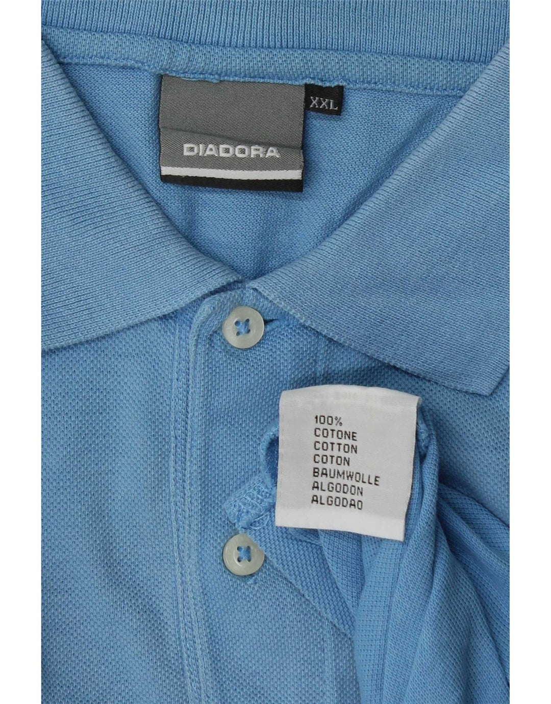 Diadora herre poloshirt 2XL blå bomuld