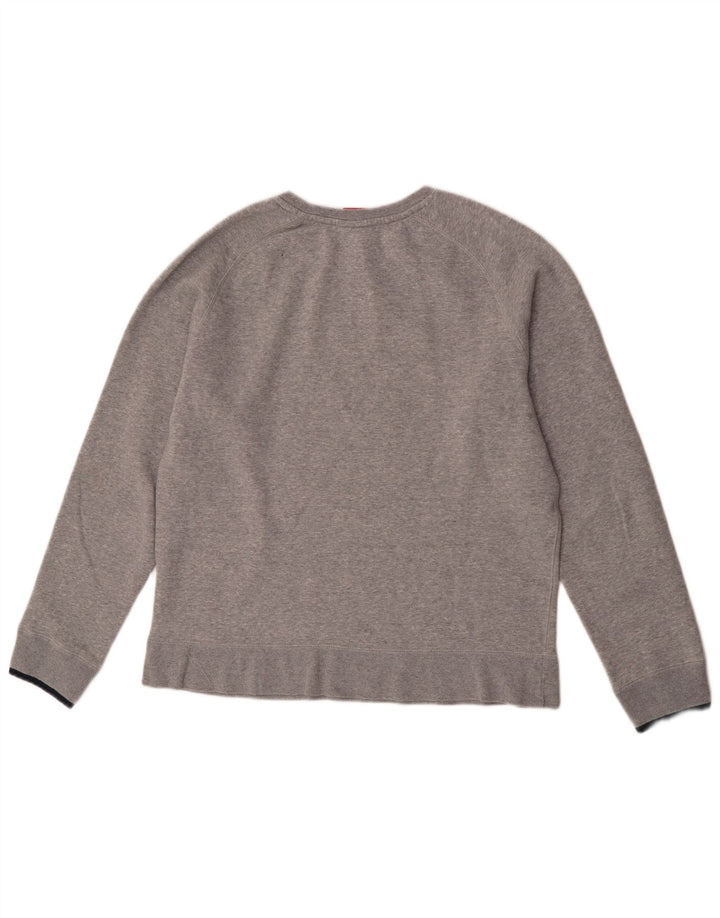 Nike grafisk sweatshirt til mænd, medium grå flækket bomuld