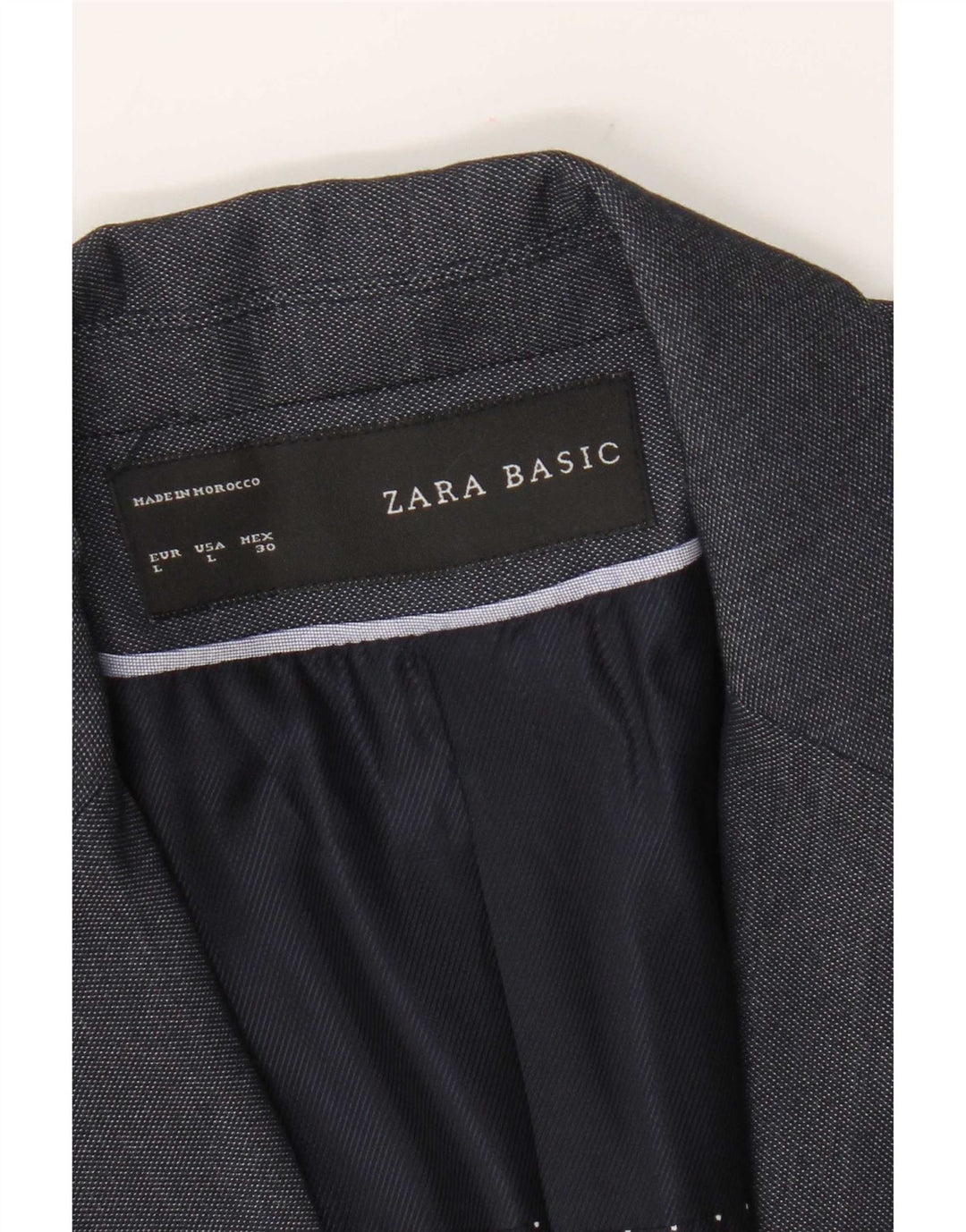 Zara Dame 1 Knap Blazer Jacket UK 14 Large Navy Blue