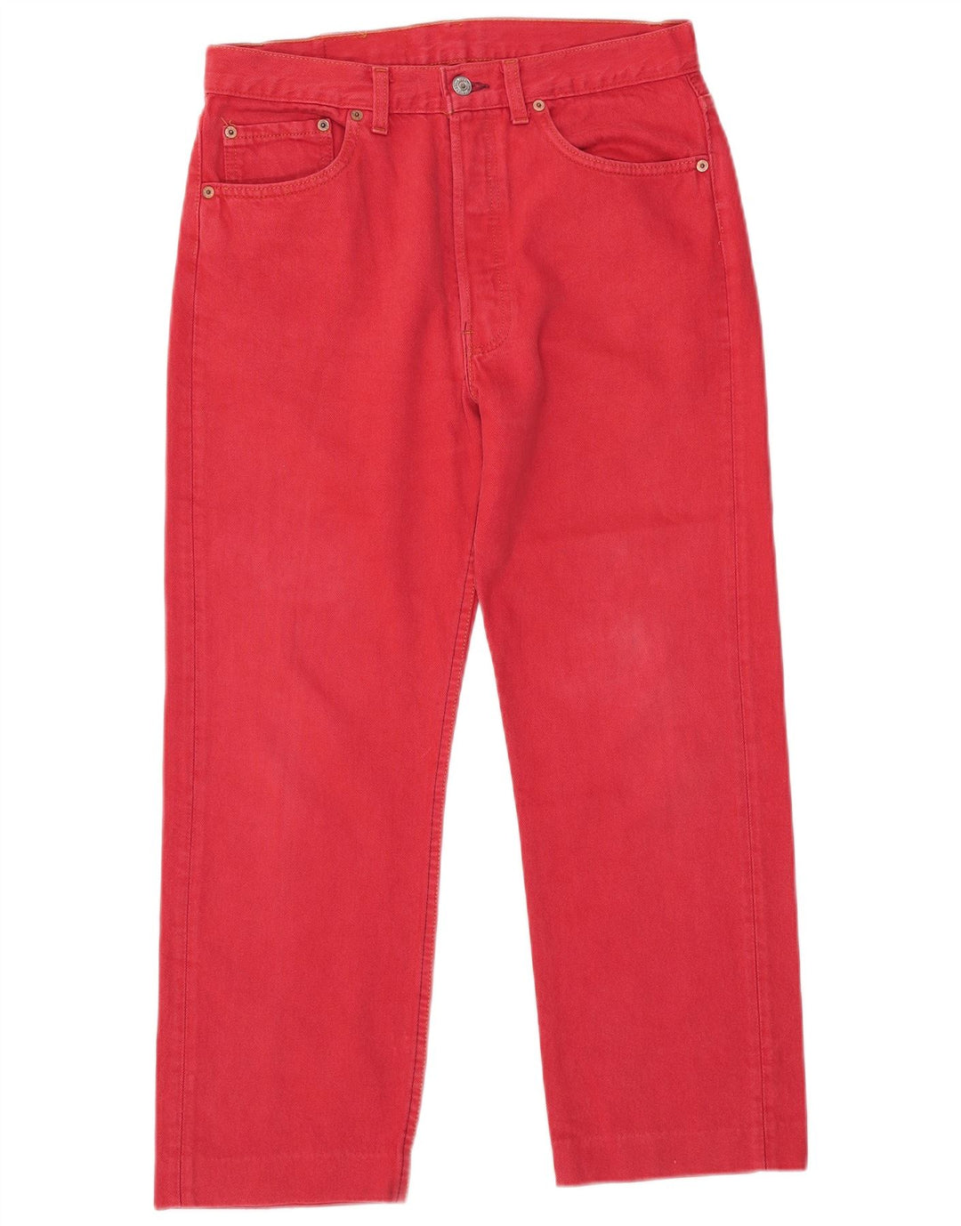 Levi's Herre 501 Straight Jeans W33 L27 Rød