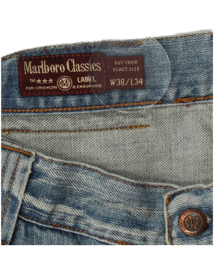 Marlboro Classics Straight Jeans til mænd W38 L34 Blå Bomuld