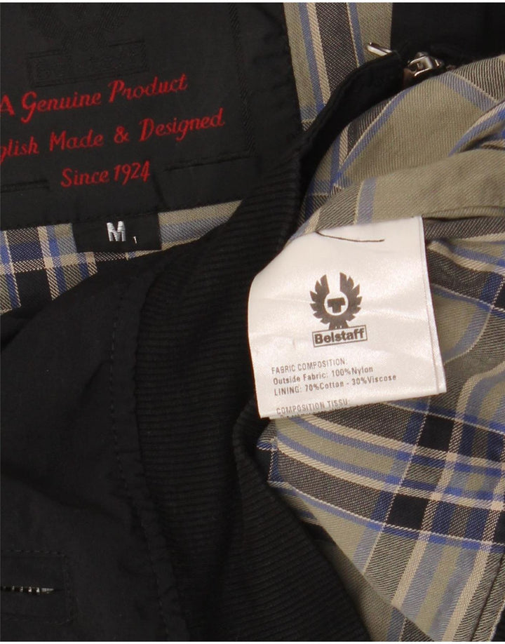 Belstaff Womens Bomber Jacket UK 14 Medium Black Nylon