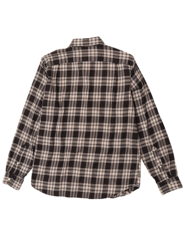 J. Crew Herre Flanelskjorte Medium Sort Ternet Bomuld