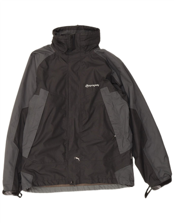 Sprayway Herre Windbreaker Jacket UK 36 Small Black Colourblock Polyester