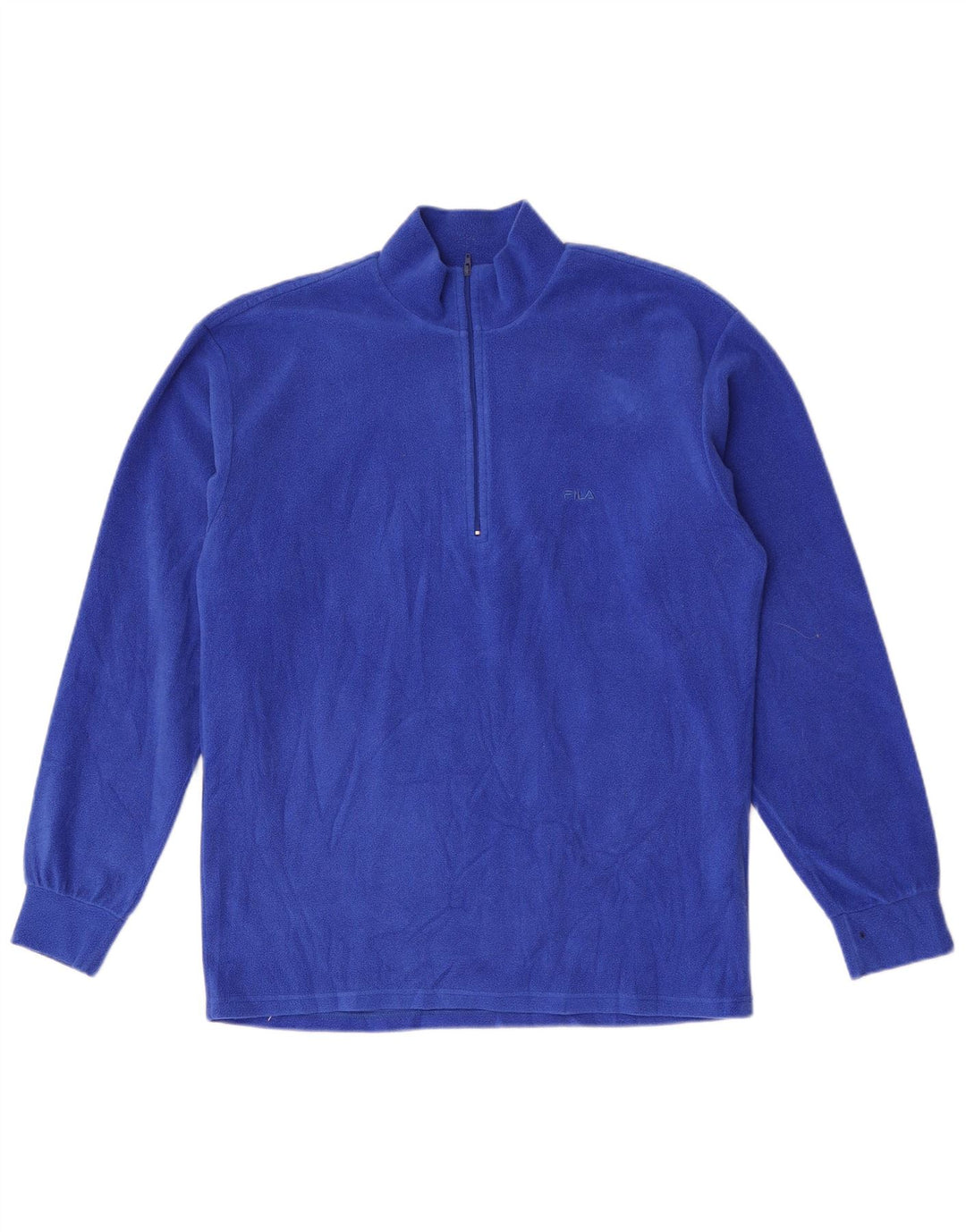 Fila Herre Zip Neck Fleece Jumper IT 40 Medium Blue Polyester