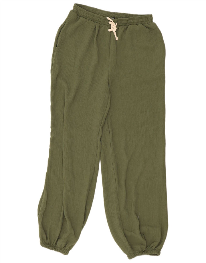 Zara Joggers til kvinder Casual Bukser Små Khaki Polyester