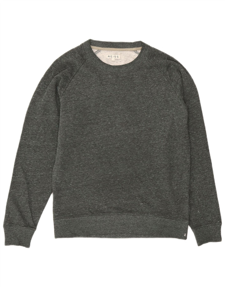 Reiss Sweatshirt til mænd, lille grøn flækket bomuld