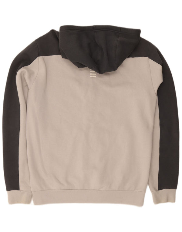 Emporio Armani Herre hættetrøje med lynlås 2XL Grå Colourblock Bomuld