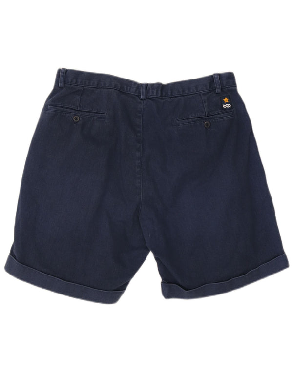 Vintage Herre Pegged Chino Shorts W36 Large Navy Blue Bomuld
