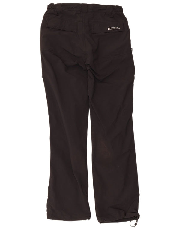 Mountain Warehouse Womens Straight Cargo Trousers UK 10 Small W28 L35 Black