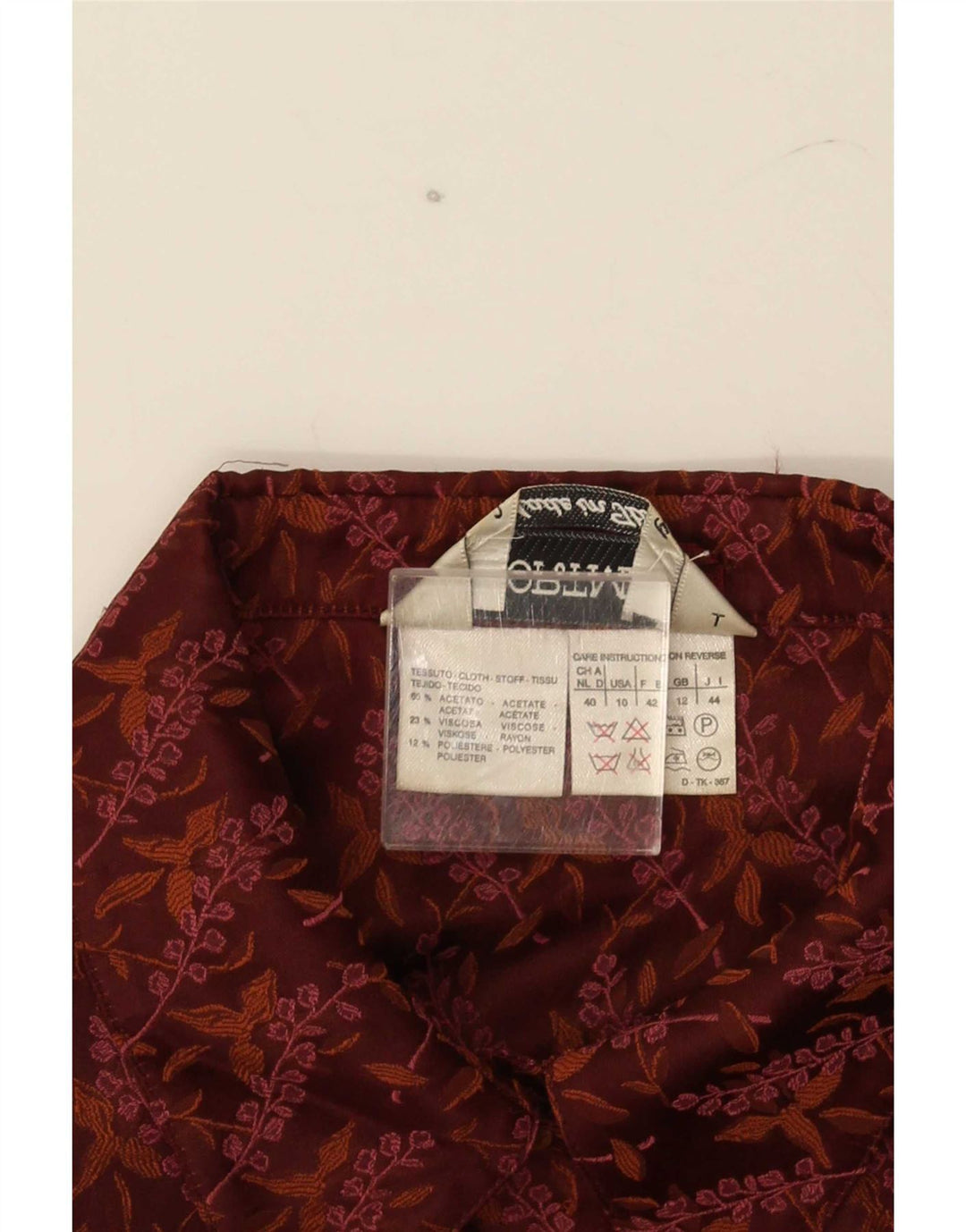 Sportmax Dame Kortærmet Blazer Jacket UK 12 Medium Brown Floral