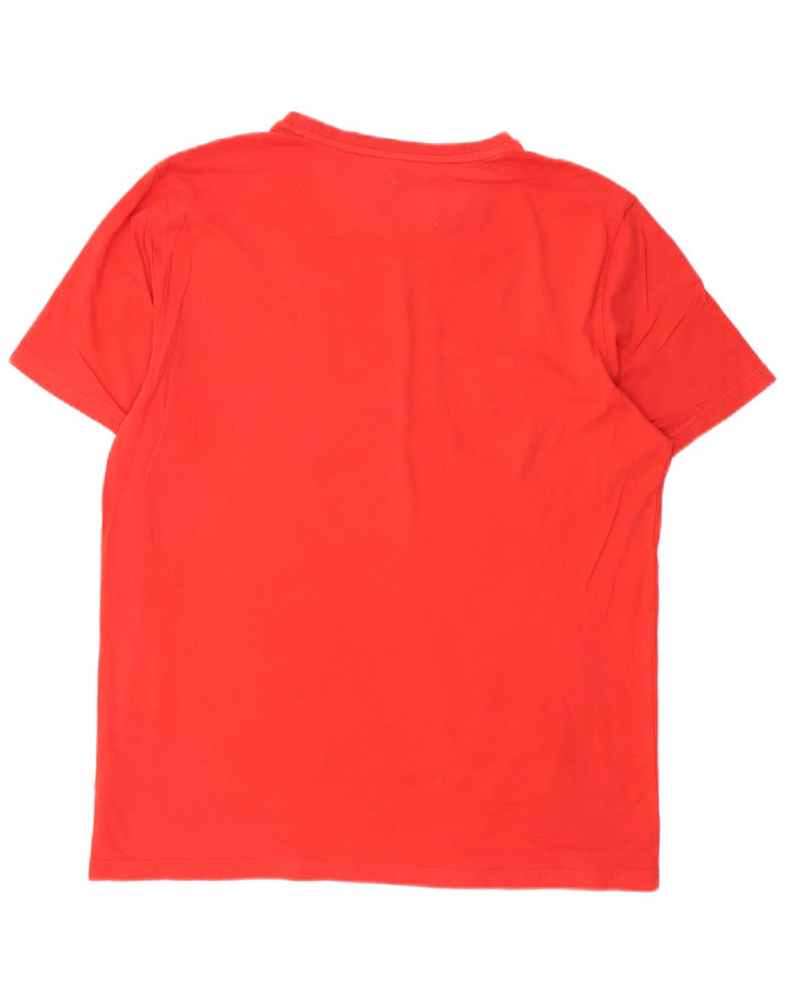 Puma Herre Grafisk T-Shirt Top Stor Rød Bomuld