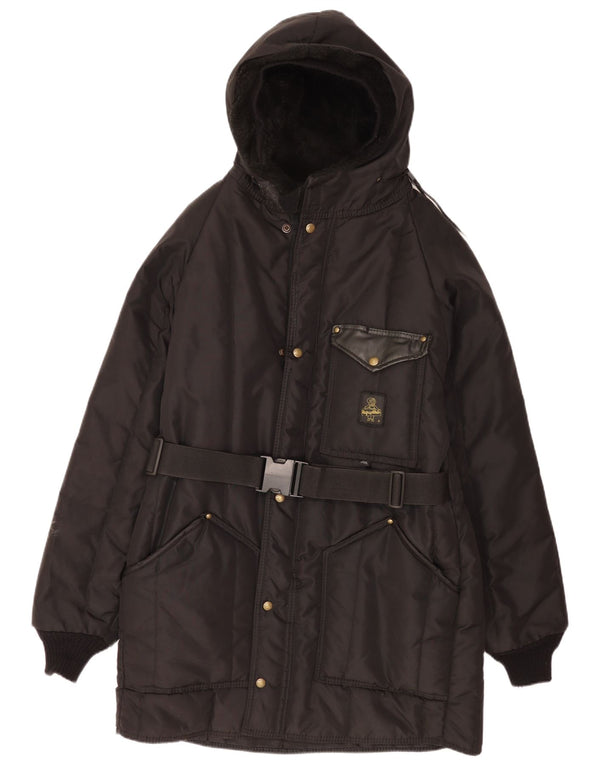 Refrigiwear Herre Cruzcampo Hooded Parka Polstret Frakke UK 42 XL Sort Nylon