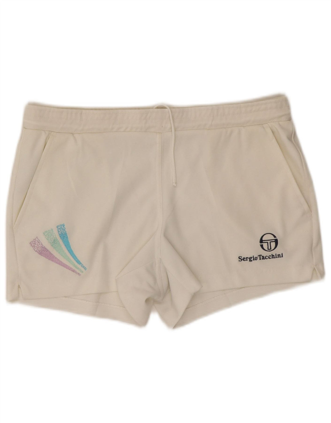Sergio Tacchini Dame Sports Shorts IT 50 XL Hvid Polyester