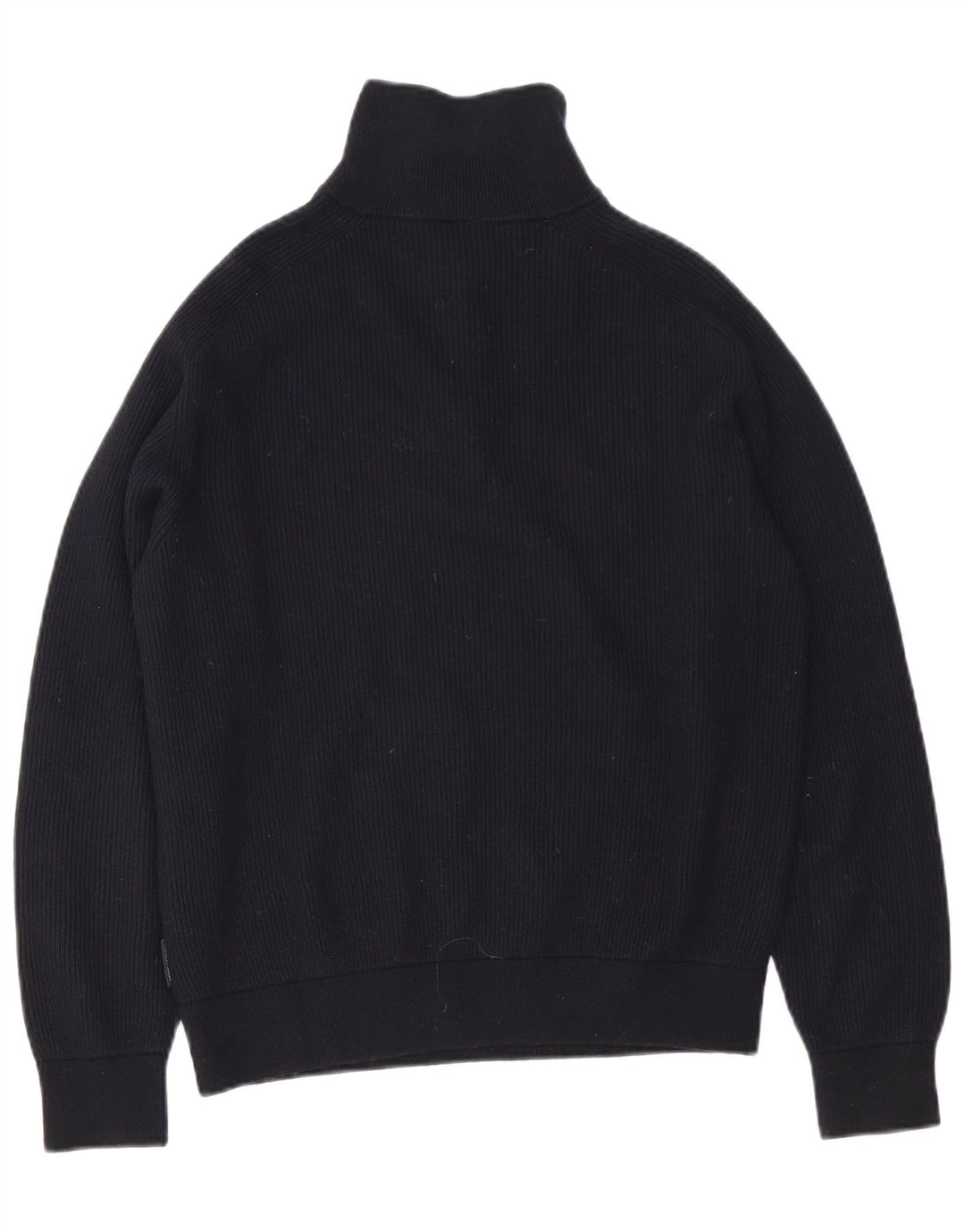Armani Exchange Herre Zip Neck Jumper Sweater Stor Sort Bomuld