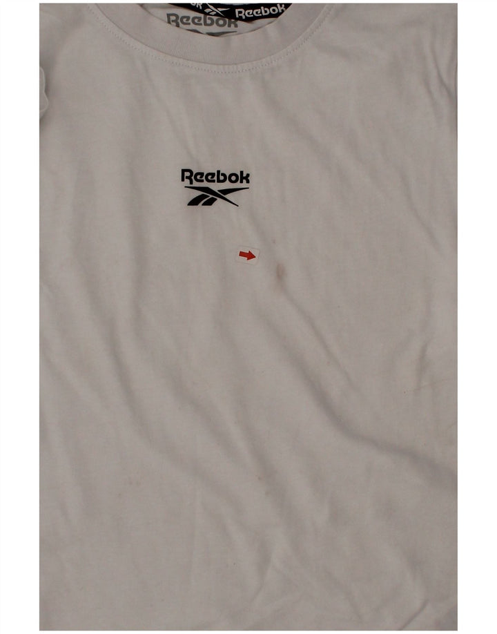 Reebok Boys Grafisk T-Shirt Top 6-7 År Hvid Bomuld