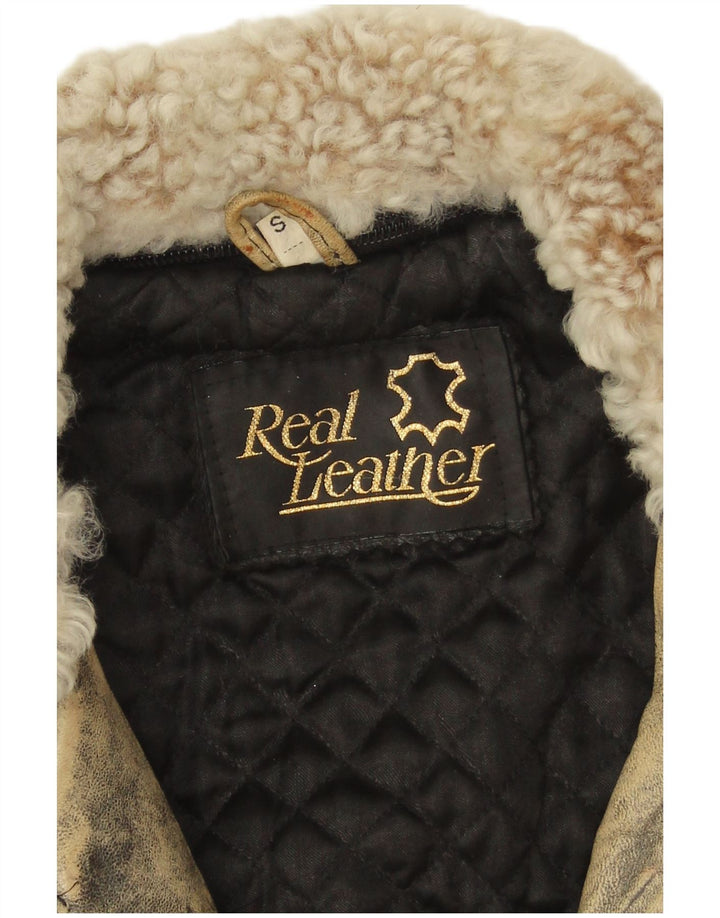 Vintage herre læderjakke UK 36 Lille gråt læder