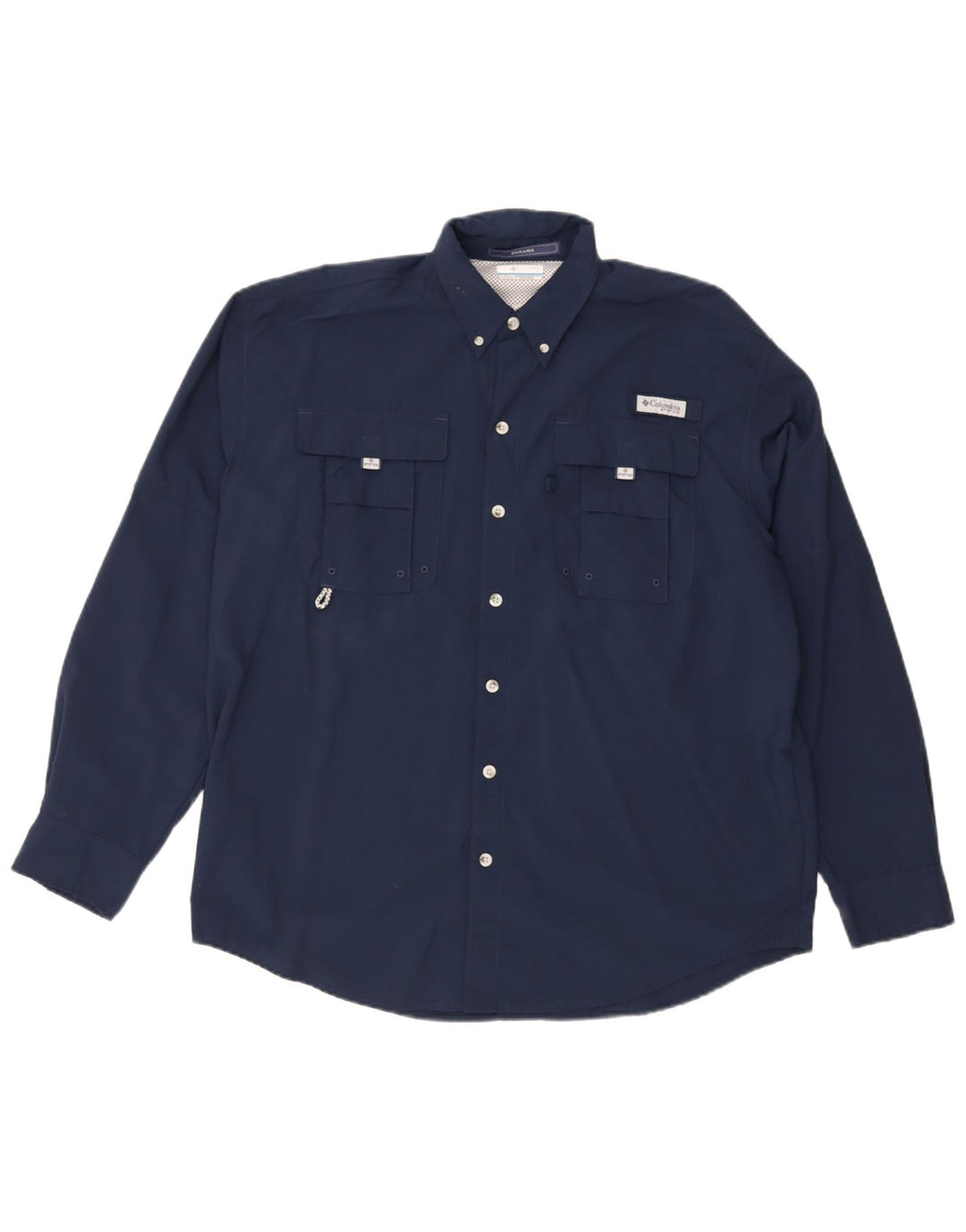 Columbia Herre Omni-Shade skjorte Medium Navy Blue Nylon