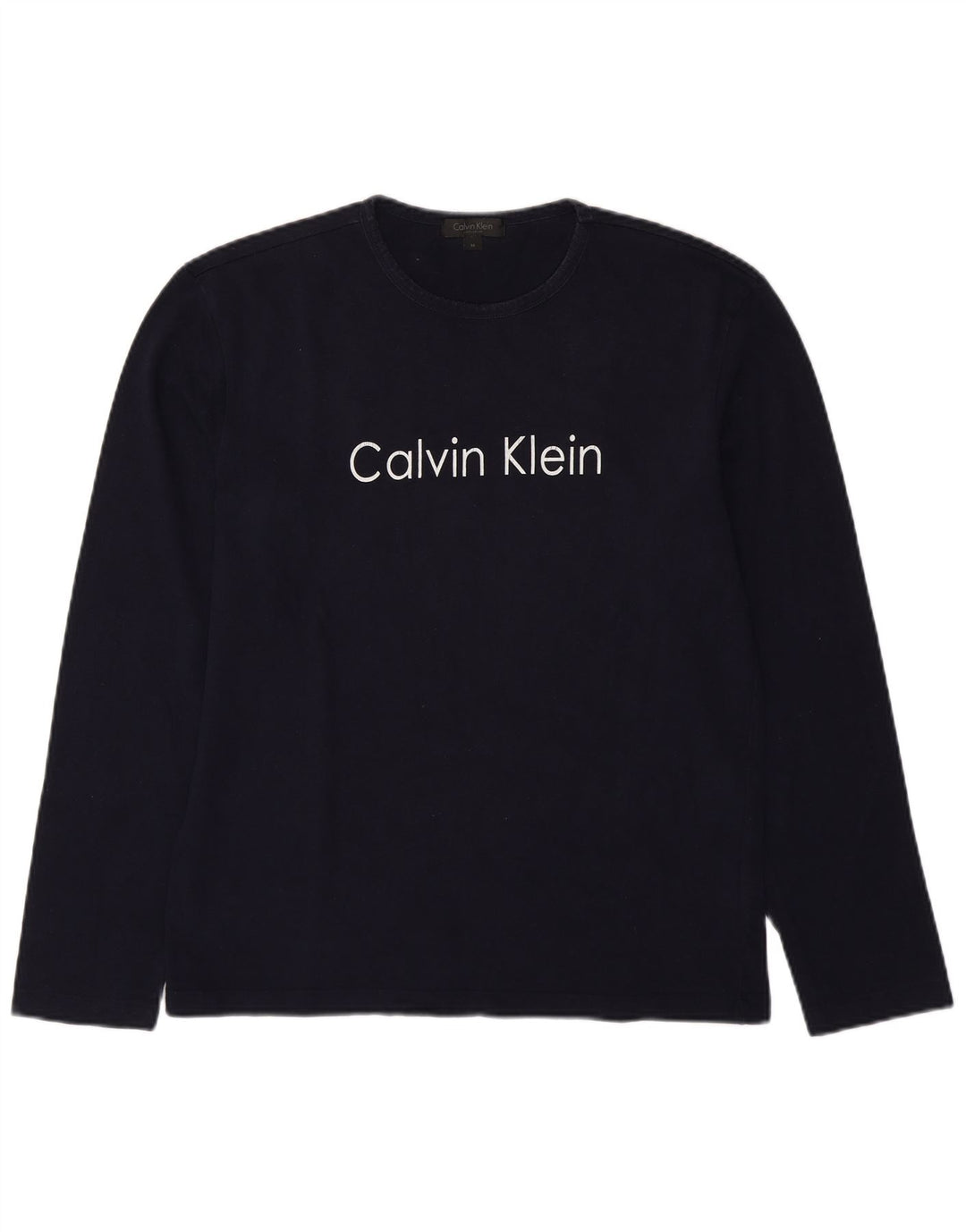 Calvin Klein Herre grafisk top Langærmet medium marineblå bomuld