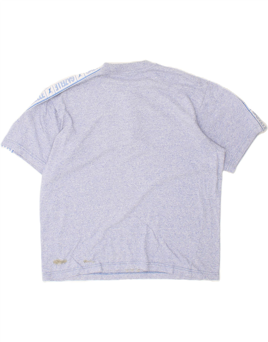 GAZELLE Mens Graphic T-Shirt Top Large Blue Vintage Gazelle and Second-Hand Gazelle from Messina Hembry 