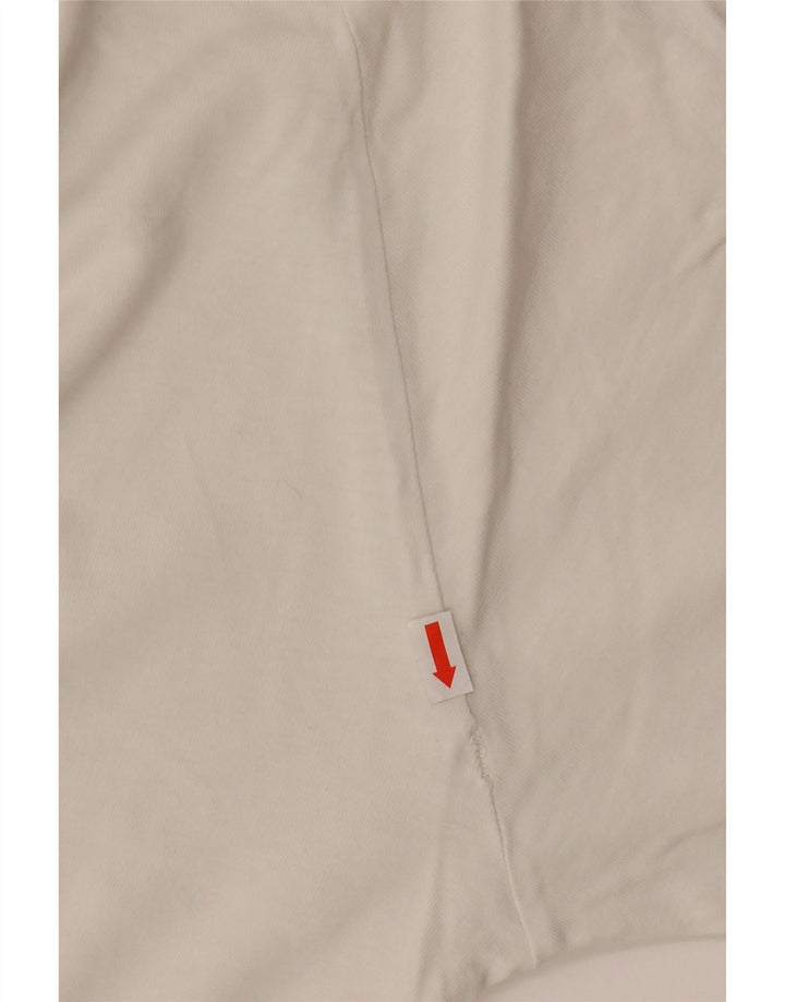 ADIDAS Herre T-Shirt Top Medium Hvid Bomuld