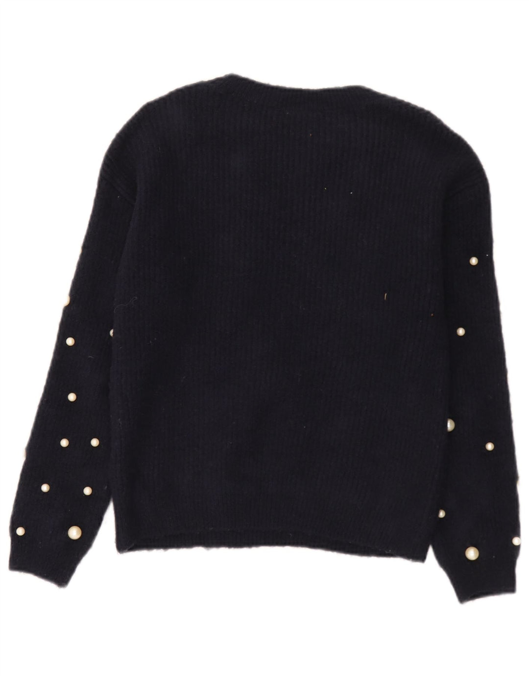 Marks & Spencer Dame Boat Neck Jumper Sweater UK 8 Small Navy Blue