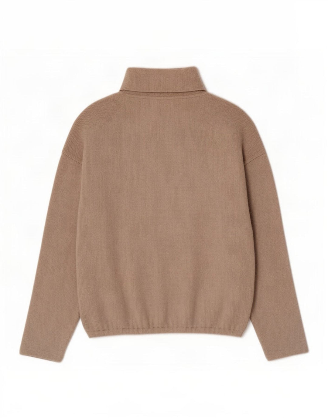 Zara Dame Oversized Roll Neck Jumper Sweater UK 14 Medium Beige Polyester