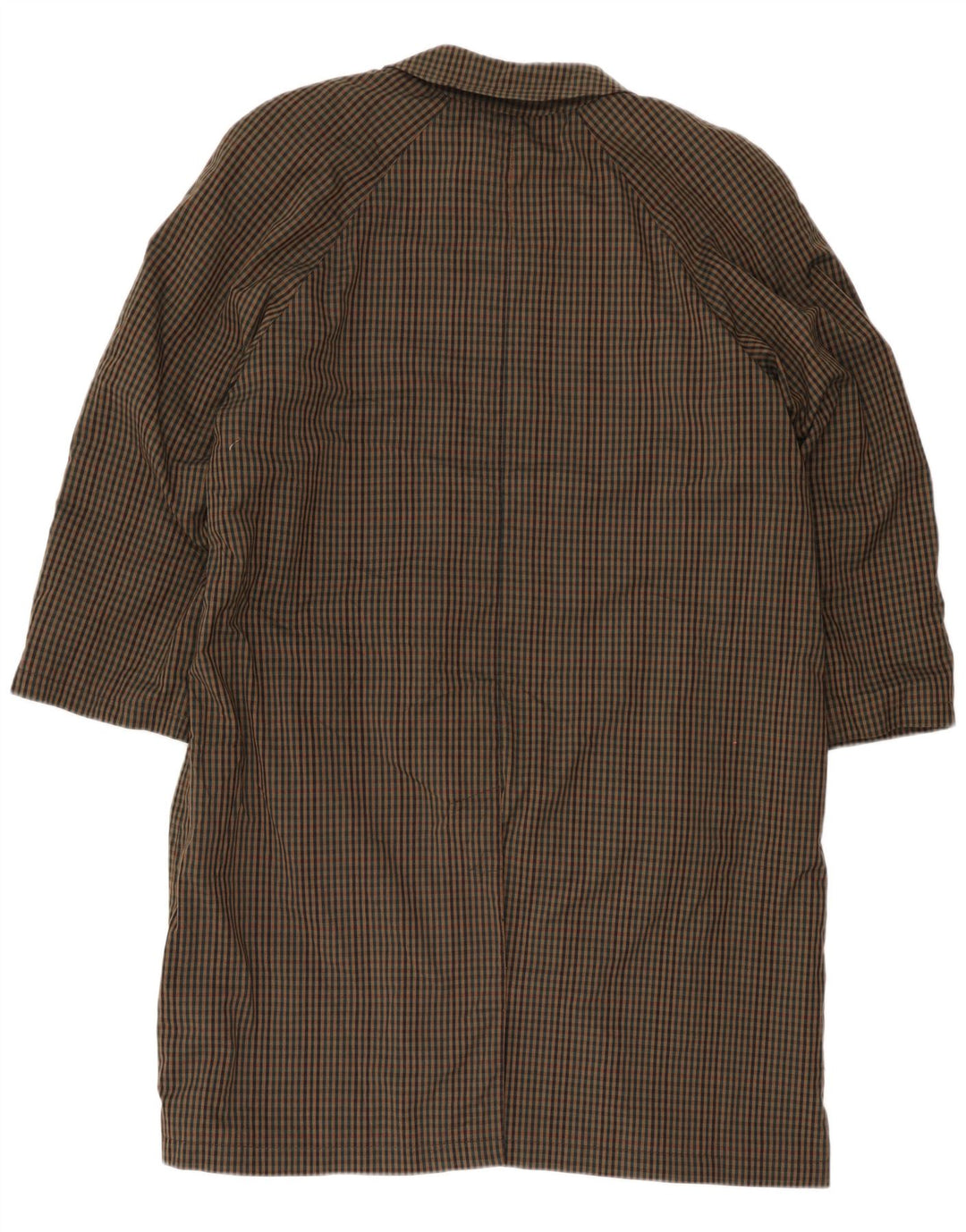 Vintage Dame Overfrakke UK 18 XL Brun Gingham