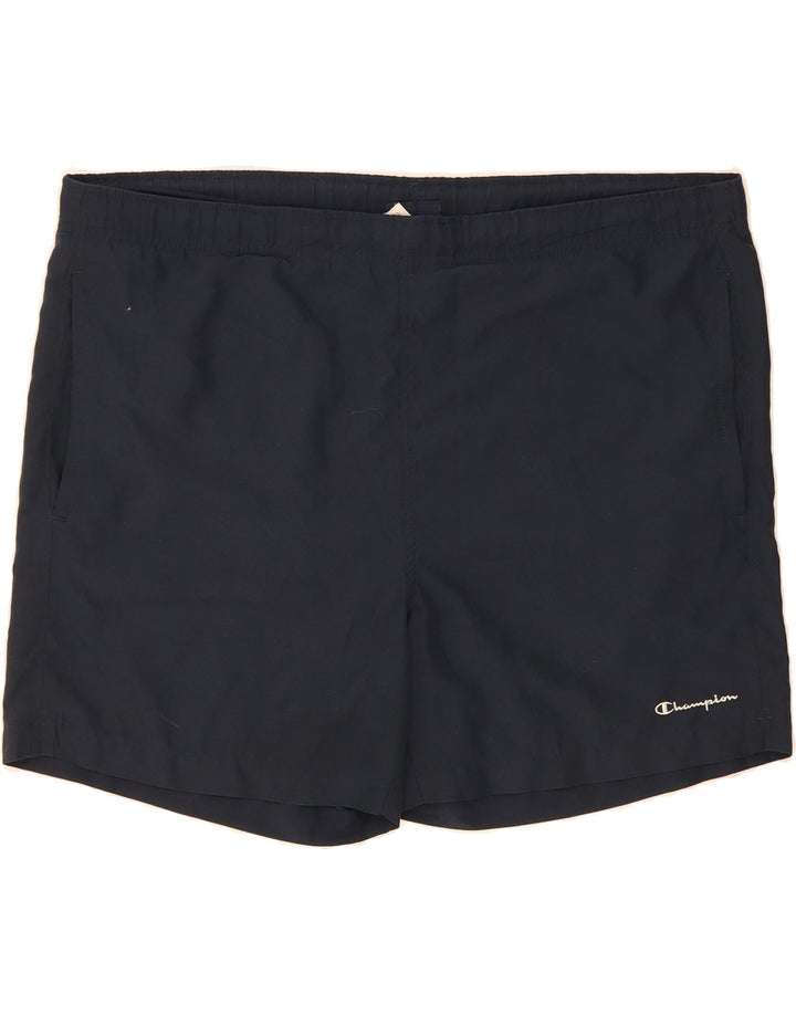 CHAMPION Mens Sport Shorts 2XL  Navy Blue Polyester Vintage Champion and Second-Hand Champion from Messina Hembry 